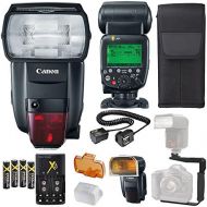 Canon Speedlite 600EX II-RT Flash + Canon Speedlite Case + 4 High Capacity AA Rechargeable Batteries and charger + Flash L Bracket + TTL Cord
