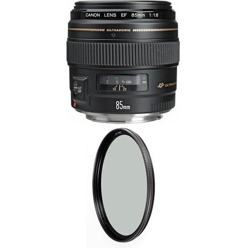 캐논 Canon EF 85mm f1.8 USM Medium Telephoto Lens for Canon SLR Cameras w B+W 58mm HTC Kaesemann Circular Polarizer
