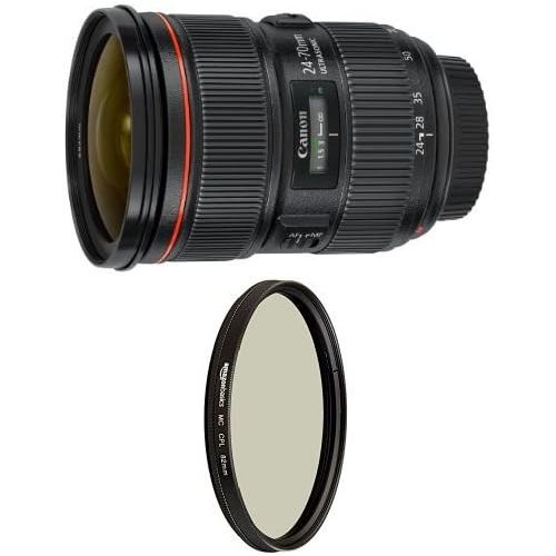 캐논 Canon EF 24-70mm f2.8L II USM Standard Zoom Lens and Circular Polarizer Lens - 82 mm