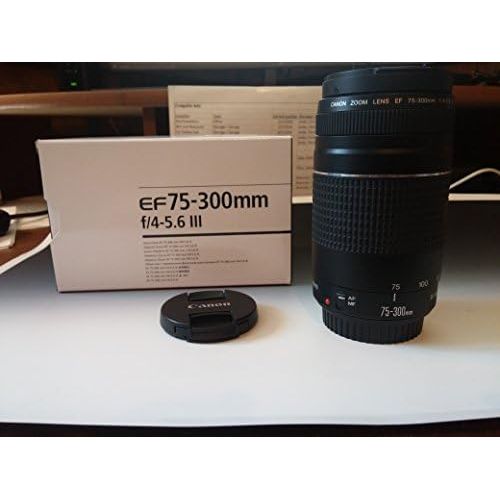 캐논 Canon EF 75-300mm f4-5.6 III Telephoto Zoom Lens for Canon EOS 7D, 60D, EOS 70D Rebel SL1, T1i, T2i, T3, T3i, T4i, T5, T5i, XS, XSi, XT & XTi Digital SLR Cameras with Accessories