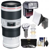Canon EF 70-200mm f/2.8 L is III USM Zoom Lens with 3 Filters + Flash + Soft Box + Diffuser + Kit