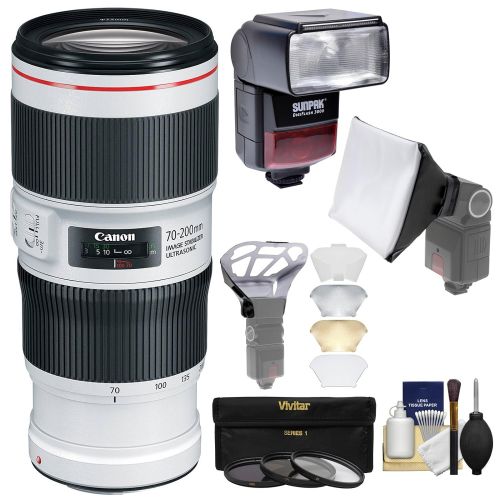 캐논 Canon EF 70-200mm f2.8 L is III USM Zoom Lens with 3 Filters + Flash + Soft Box + Diffuser + Kit