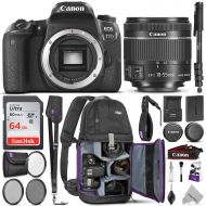 Canon EOS 77D DSLR Camera with 18-135mm is USM Lens wAdvanced Photo & Travel Bundle - Includes: Altura Photo Backpack, SanDisk 64gb SD Card, Monopod, Filter Kit, Neck Strap and Cl