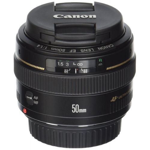 캐논 Canon EF 50mm f1.4 USM Standard & Medium Telephoto Lens for Canon SLR Cameras - Fixed (Certified Refurbished)