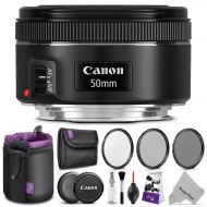 Canon EF 50mm f/1.8 STM Lens w/Essential Photo Bundle - Includes: Altura Photo UV-CPL-ND4, Neoprene Lens Pouch, Camera Cleaning Set