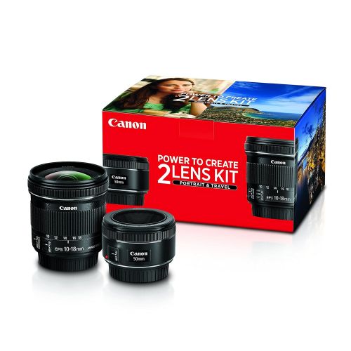 캐논 Canon Portrait and Travel Two Lens Kit with 50mm f1.8 and 10-18mm Lenses