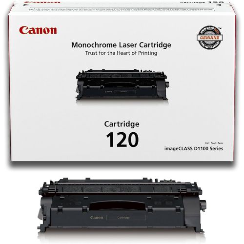 캐논 Canon 120 Toner Cartridge, Black. Canon 120 Toner Cartridge produces 5,000 Pages Yield. The Canon 120 Black Toner integrates seamlessly with your Canon imageCLASS D1120, D1150, D11