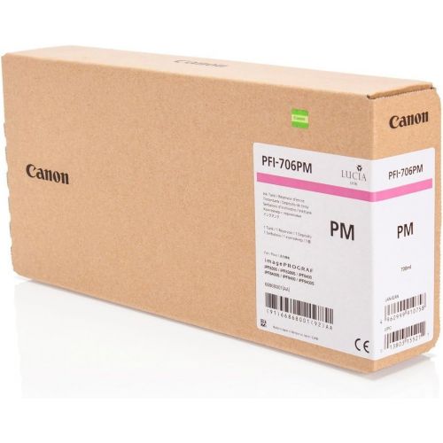 캐논 Canon PFI-706 PM Ink for iPF Printers (700ml) - Photo Magenta