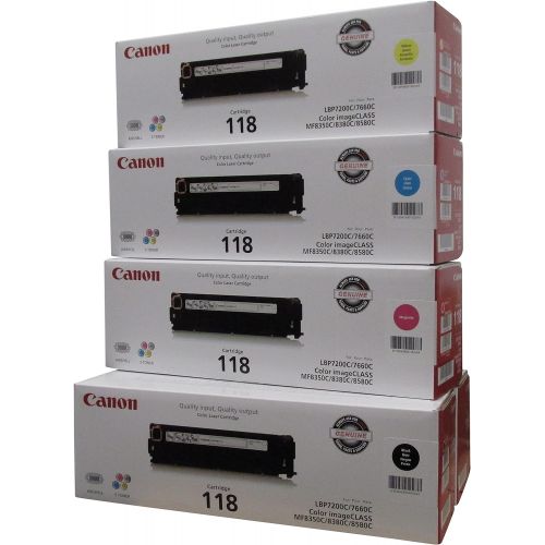 캐논 Canon 2660B015AA Original 118 Black, Cyan, Magenta, Yellow for the Color imageCLASS MF8350Cdn