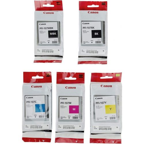 캐논 Canon PFI-107 130ml Ink Tank Complete Set for iPF680, 685, 780, 785 Printers