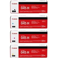 Canon 045 High Capacity Cartridge Set - Black, Cyan, Magenta and Yellow 045H - for LBP610 Series and Color imageCLASS MF630C Series Canon Printers Genuine Original