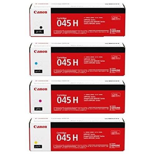 캐논 Canon 045 High Capacity Cartridge Set - Black, Cyan, Magenta and Yellow 045H - for LBP610 Series and Color imageCLASS MF630C Series Canon Printers Genuine Original