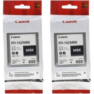 Canon 2x PFI-102MBK Pigment Matte Black Ink Tank for the imagePROGRAF iPF500600700 Inkjet Printers, 130 ml.