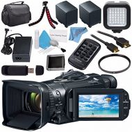 Canon VIXIA GX10 UHD 4K Camcorder 2214C002 + BP-820 Lithium Ion Battery Pack + 58mm UV Filter + Professional 160 LED Video Light Studio Series + Memory Card Wallet Bundle