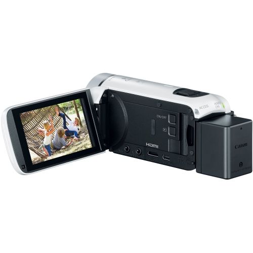 캐논 Canon Vixia HF R800 HD Camcorder (White) Bundle W 32GB SD Card, Camcorder Case, Cleaning Accessories and Fibertique Cleaning Cloth