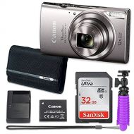 Canon PowerShot ELPH 360 HS Digital Camera (Silver) with 32GB Memory + Canon Case + Flexible Gorillapod