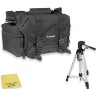Canon 2400 SLR Gadget Bag for Canon EOS SLR Cameras + 60” Tripod for EOS 7D, 77D, 80D, 5D Mark II III IV, Rebel T6, T6i, T6s, T7i, SL2 and EOS M Cameras