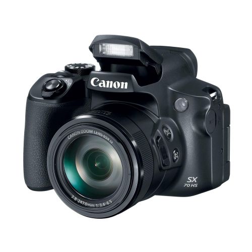캐논 Canon Powershot SX70 20.3MP Digital Camera 65x Optical Zoom Lens 4K Video 3-inch LCD Tilt Screen (Black)