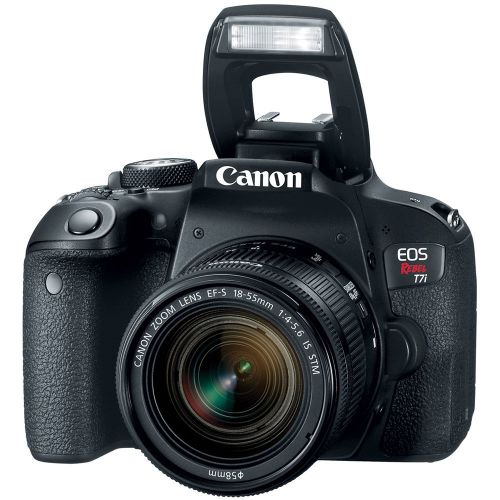 캐논 Canon EOS Rebel T7i DSLR Camera with EF-S 18-55mm is STM & Canon 75-300mm Lens + 2X 32GB Ultra SDHC UHS Class 10 Memory Card + Accessory Bundle