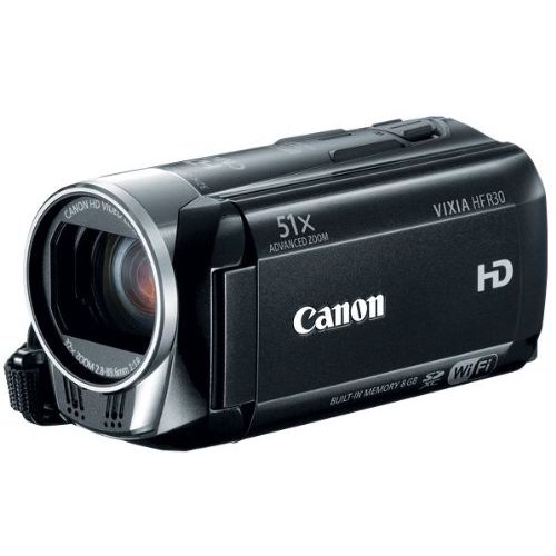 캐논 Canon VIXIA HF R30 Full HD 51x Image Stabilized Optical Zoom Camcorder Wi-Fi Enabled with 8GB Internal Drive Dual SDXC Card Slots and 3.0 Touch LCD (Discontinued by Manufacturer)