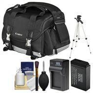 Canon 200DG Digital SLR Camera Case - Gadget Bag with LP-E17 Battery & Charger + Tripod + Cleaning Kit for Rebel SL2, T6s, T6i, T7i, EOS 77D