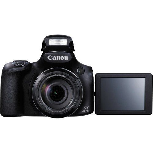 캐논 Canon PowerShot SX60 HS Digital Camera Bundle; NB-10L Battery, 32GB SDHC High Speed Memory Card, Camera Bag, Mini Tripod, Card Reader, Lens Cleaning Kit, Memory Card Wallet and Min