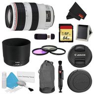Canon(6AVE) Canon EF 70-300mm f4-5.6L is USM Lens Bundle w 64GB Memory Card + Accessories 3 Piece Filter Kit (International Model)