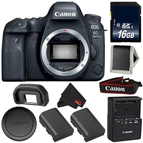 캐논 6Ave Canon EOS 6D Mark II DSLR Camera (Body Only) 26.2MP Full-Frame International Version Bronze Level Bundle