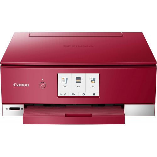 캐논 Canon TS8220 Wireless All in One Photo Printer with Scannier and Copier, Mobile Printing, Red, Amazon Dash Replenishment Ready