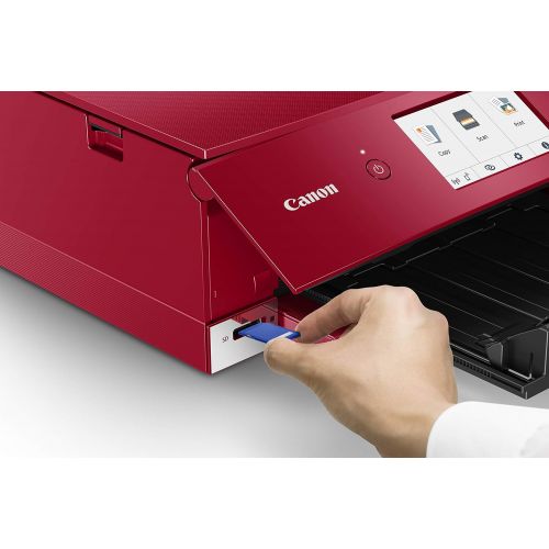 캐논 Canon TS8220 Wireless All in One Photo Printer with Scannier and Copier, Mobile Printing, Red, Amazon Dash Replenishment Ready