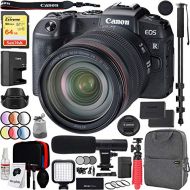 Canon EOS RP Full-Frame Mirrorless Digital Camera Body with RF 24-105mm F4 L is USM Lens Kit and Deco Gear Photo Video Pro Backpack Case Extra Battery Microphone and 72 Monopod Bun