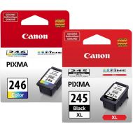 Canon PG-245 XL High Capacity Black Ink Cartridge (8278B001) + Canon CL-246 Color Ink Cartridge (8281B001)