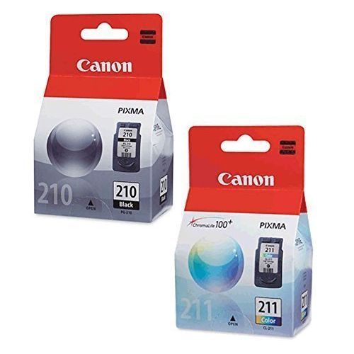 캐논 Canon PG-210 Black, CL-211 Color Ink Cartridge Set for PIXMA MP240 MP250 MP270 MX320 MX330 MX340 IP2700 IP2702 Printers OEM
