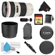 Canon (6AVE) Canon EF 70-200mm f/4L USM Lens Bundle w/ 64GB Memory Card + Accessories (International Model)