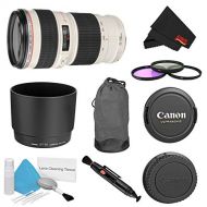 Canon (6AVE) Canon EF 70-200mm f/4L USM Lens Bundle w/ 3 Piece Filter Kit (International Model)