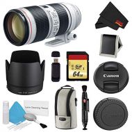 Canon (6AVE) Canon EF 70-200mm f2.8L is III USM Lens Bundle w 64GB Memory Card + Accessories (International Model)