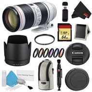 Canon (6AVE) Canon EF 70-200mm f/2.8L is III USM Lens Bundle w/ 64GB Memory Card + Accessories, UV Filter, and Color Multicoated 6 Piece Filter Kit (International Model)
