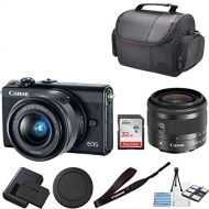 Canon (GP) Canon EOS M100 Mirrorless Digital Camera (Black) with 15-45mm Lens + 32GB SanDisk Memory + Professional Carrying Case + Camera Deluxe Starter Kit