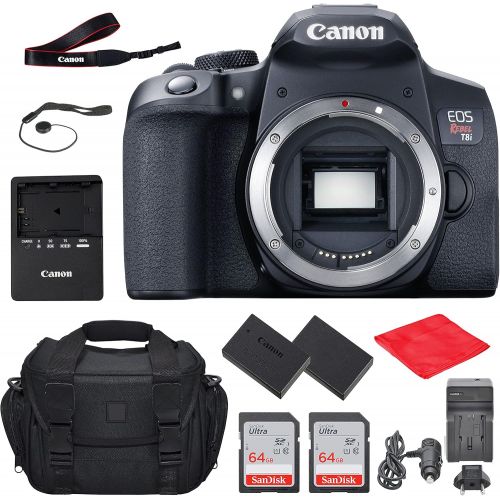  Canon Intl. Canon EOS Rebel T8i DSLR Camera (Body Only) Bundle, Starter Kit with Accessories (Gadget Bag, Extra Battery, 128Gb Memory and More)