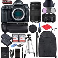 Canon Intl. Canon EOS 5D Mark IV DSLR Camera Bundle with EF 50mm f/1.8 STM Lens + EF 75-300mm f/4-5.6 III Lens + 256Gb Memory, Accessories