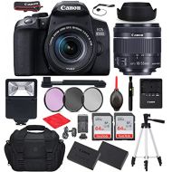 Canon Intl. Canon EOS 850D (T8i) DSLR Camera with Canon EF-S 18-55mm f/4-5.6 is STM Lens Bundle, Starter Kit with Accessories (Gadget Bag, Extra Battery, Digital Slave Flash, 128Gb Memory, 50