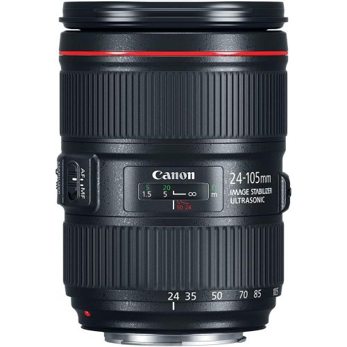  Canon Intl. Canon EOS 5D Mark IV DSLR Camera Bundle + EF 24-105mm f/4L is II USM Lens + EF 75-300mm f/4-5.6 III + Canon EF 50mm f/1.8 STM + 256Gb Memory, Accessories