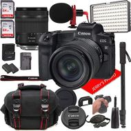 Canon Intl. Canon EOS R Mirrorless Digital Camera with 24-105mm f/4-7.1 Lens Bundle + LED Video Light, Microphone, Monopod, and More (24pcs)