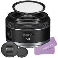 Canon Intl. Canon RF 50mm f/1.8 STM Lens Bundle + High Definition UV Ultraviolet Filter & Microfiber Cloth