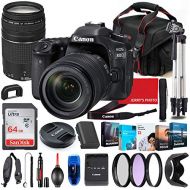 Canon Intl. Canon EOS 80D DSLR Camera with 18-135mm USM & 75-300mm III Lens Bundle + Premium Accessory Bundle Including 64GB Memory, Filters, Photo/Video Software Package, Shoulder Bag & More