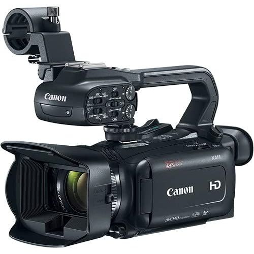  Canon Intl. Canon XA11 Compact Full HD Camcorder with HDMI and Composite Output with Starter Accessory Kit Including Padded Gadget Case, Filters, Tripod & 64GB High Speed U3 Memory & More