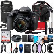 Canon Intl. Canon EOS Kiss X9i (Rebel T7i) DSLR Camera with 18-55mm STM & 75-300mm III Lens Bundle + Premium Accessory Bundle Including 64GB Memory, Filters, Photo/Video Software Package, Shou