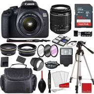 Canon Intl. Canon EOS 2000D Rebel T7 Kit with EF-S 18-55mm f/3.5-5.6 III Lens + Sandisk 64GB Memory + Professional Accessory Bundle