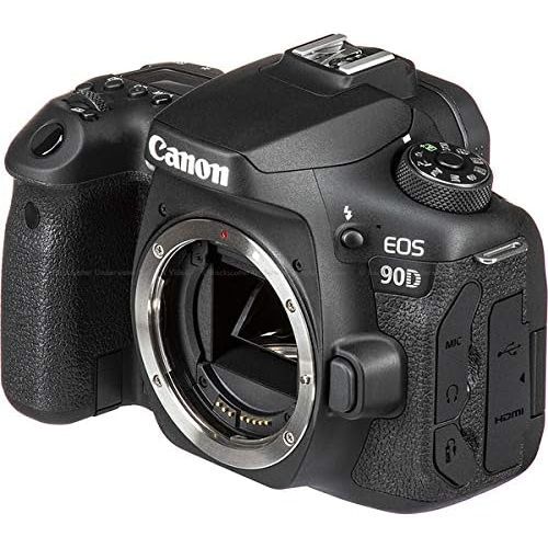  Canon Intl. Canon EOS 90D DSLR Camera with 18-55mm STM Lens Bundle + Premium Accessory Bundle Including 64GB Memory, Filters, Photo/Video Software Package, Shoulder Bag & More
