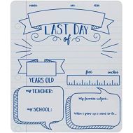 [아마존베스트]Canopy Street Note Book First & Last Day of School Reusable Dry Erase Chalkboard Style Sign Photo Prop Set - Easy Clean Back to School and Last Day Sign - Notebook Design 10 x 12